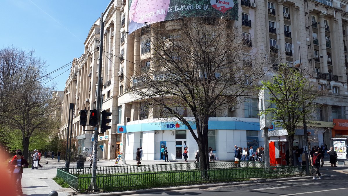 Banca Comercială Română building in Unirii Square, Bucharest