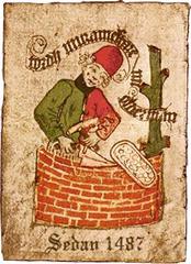 Old portrait of Tordh Muramestare from 1487, the earliest depiction of a citizen of Stockholm