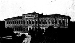 Royal Library building in Stockholm, historic architectural structure