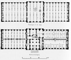 Floor plans of the Kungliga Biblioteket from 1897