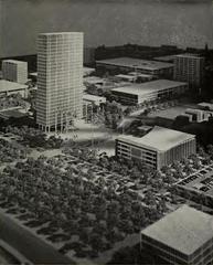 Aerial view of the UIC Circle Campus architectural design plan