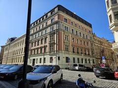 Pražská Resslova Street and surrounding area in Prague