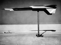 Lockheed A12 aircraft undergoing radar testing at Area 51 desert facility