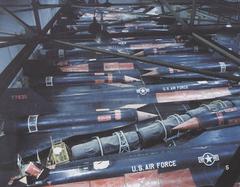 Mothballed A-12 reconnaissance aircrafts in storage after retirement in 1968