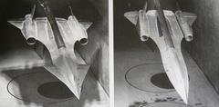 Lockheed A-12 wind-tunnel test models with canard and final configurations at NASA Langley