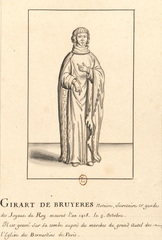 Portrait of Girart de Bruyères, 15th-century notary and royal secretary