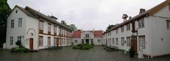 Ringve Museum buildings in Trondheim, Norway showcasing historic architecture from 1736, 1860, and 1950