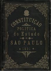 Cover of the Political Constitution of the State of São Paulo dated July 14, 1891