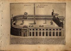 Ancient print of Piazza Navona