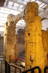 Ancient underground ruins of the Stadium of Domitian in Rome, Italy