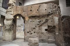 Underground ruins of the Stadium of Domitian at Piazza Navona in Rome