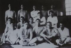 Group photo at Boseigakujuku including Shigeyoshi Matsumae and Noboru Shinohara