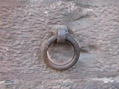 Metal mooring ring at the edge of the canal in Petite France, Strasbourg