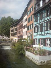 Traditional houses along the Ill River in Petite France, Strasbourg