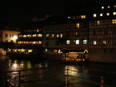 Scenic view of Petite France neighborhood in Strasbourg with historic half-timbered houses along the river in 2007