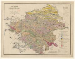 Geological map of Loire-Inférieure department in France
