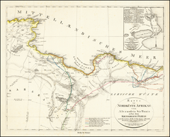 Map of the North Coast of Africa from Alexandria to Tunis including the Kingdom of Fezzan