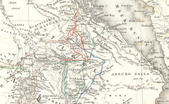 Map of Ethiopian Highlands and Forelands of Darfur and Sennaar