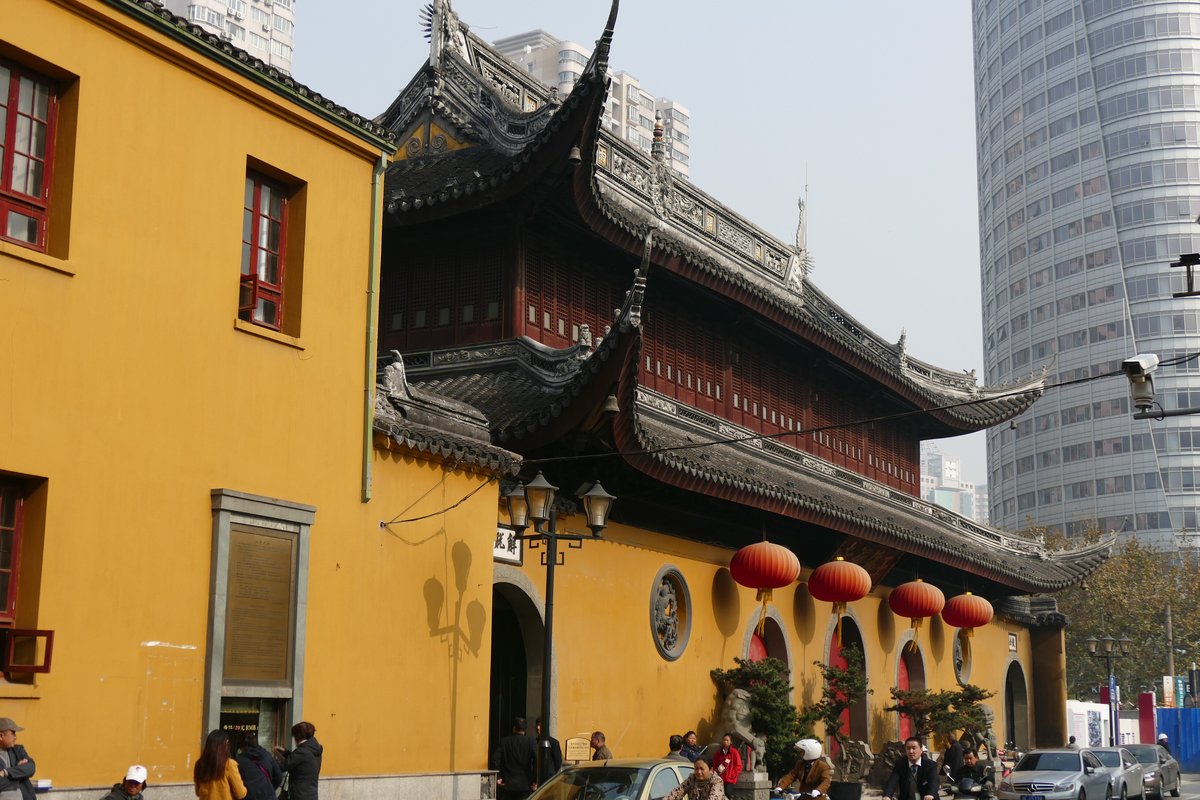 Facade of Jade Buddha Temple in Shanghai