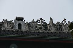 Jade Buddha Temple exterior in Shanghai with traditional Chinese architecture