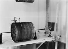 Scientists measuring seismic activities at the observatory in Naples, Italy in 1938