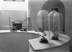 Scientific measuring instruments inside the observatory in Naples, Italy in 1938