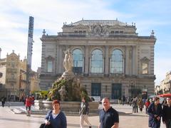 Theatre building at Place de la Comédie in Montpellier, Southern France in winter