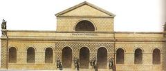 Architectural drawing of the 1817 Zollhaus designed by Auguste Henri Victor Grandjean de Montigny