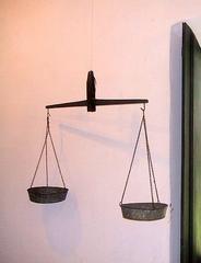 18th century mechanical weighing scale in Casa do Bandeirante museum São Paulo Brazil