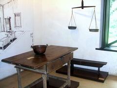 Antique furniture and objects inside Casa do Bandeirante, São Paulo