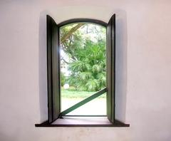 Window of Casa do Bandeirante in Butantã, São Paulo, Brazil