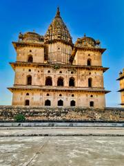 16th to 18th century Bundela Chhatris funerary monuments in Orchha, Madhya Pradesh, India