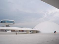 Centro Cultural Internacional Oscar Niemeyer in Avilés, Asturias, Spain exterior architectural view