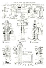Comparative architectural plans of English cathedrals