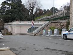 Funicular stop at the beginning of Nant d'Enfer path in Évian-les-Bains