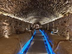 Tunnel Xanenetla entrance in Puebla City Mexico with historic architecture