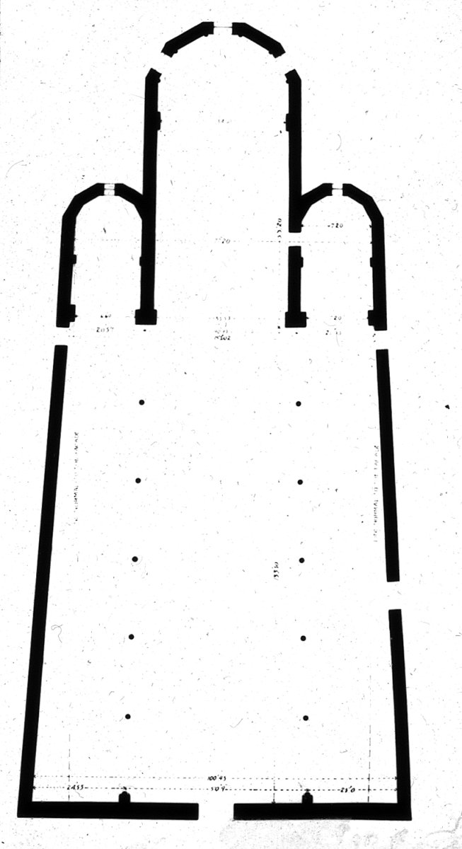 San Stefano church ground plan in Venice Italy 1895 architectural drawing