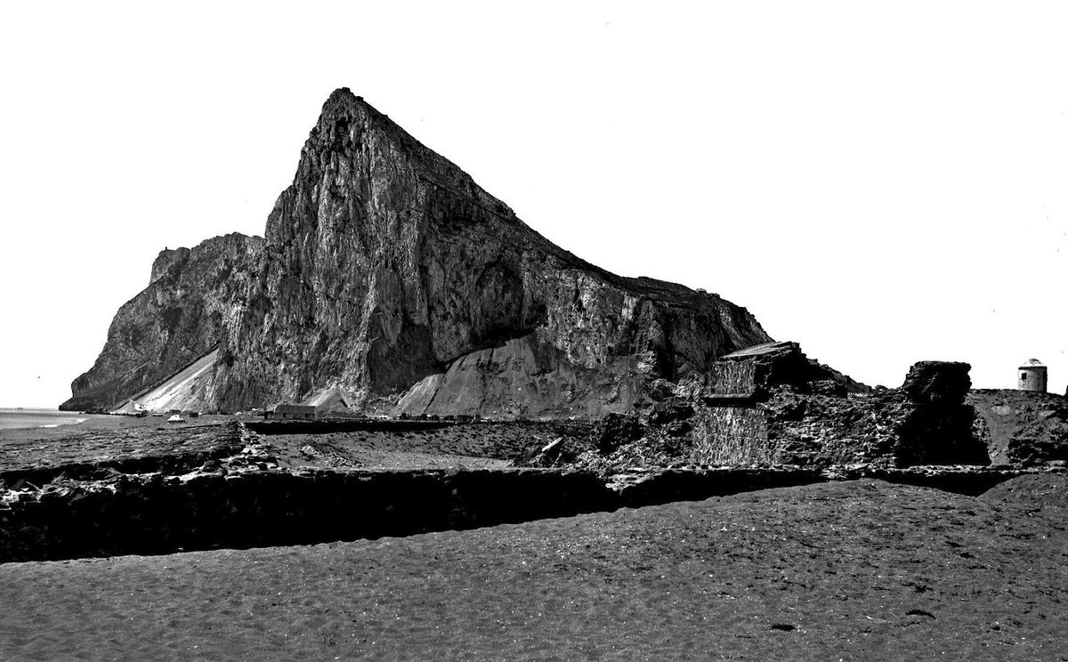 Historic photograph of Gibraltar from Santa Barbara taken around 1880 by George Washington Wilson