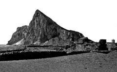 Historic photograph of Gibraltar from Santa Barbara taken around 1880 by George Washington Wilson