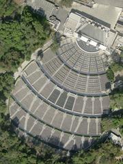 High resolution aerial view of Hollywood Bowl in Los Angeles from 2010