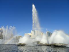 Fountains at the Torre de TV de Brasília in Brasília Brazil