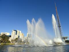 Fountains at the Torre de TV de Brasília in Brasília Brazil