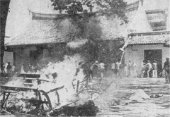 Chinese embassy attacked with fire during the 30 September Movement