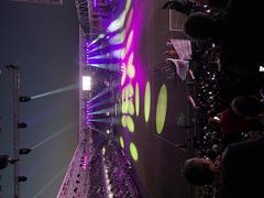 Rapid Arena light show on inauguration day, March 26 2022