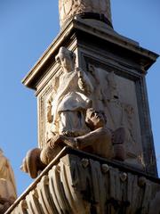 Monumento a la Inmaculada statue in Jardines del Triunfo, Granada, Spain