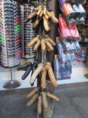 Colorful penis handicrafts displayed for sale on Legion Street, popular among tourists