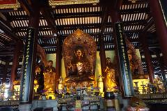 Gautama Buddha statue at Mahavira Hall in Guangzhou Guangxiao Temple
