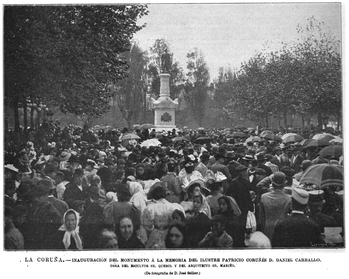 Inauguration of the monument to the memory of Daniel Carballo in La Coruña, Spain