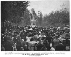 Inauguration of the monument to the memory of Daniel Carballo in La Coruña, Spain