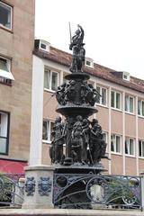 Nuremberg Fountain in Bavaria Germany